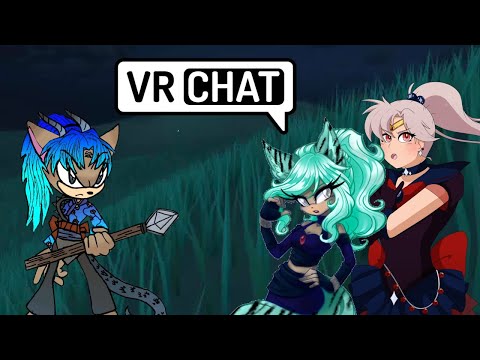 Sailor Peace and Rosaria Confront Mitsuhide in a Dark Meadow - VRChat