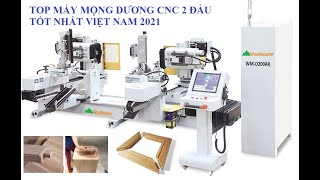 MÁY LÀM MỘNG 2 Đầu CNC. MÁY ĐÁNH MỘNG DƯƠNG CNC 2 Đầu 4 Dao WM-200AR WOODMASTER