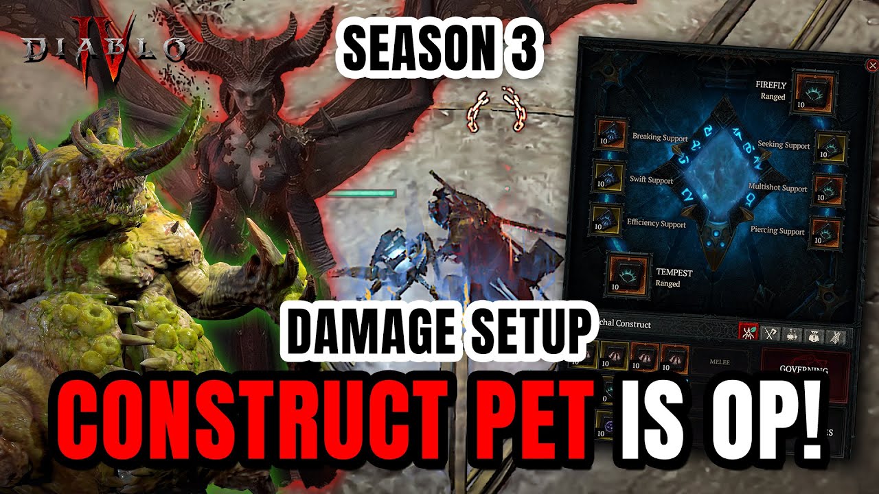 PET=OP! EASY LILITH INSTANT KILL by Construct in Season 3 Diablo 4
