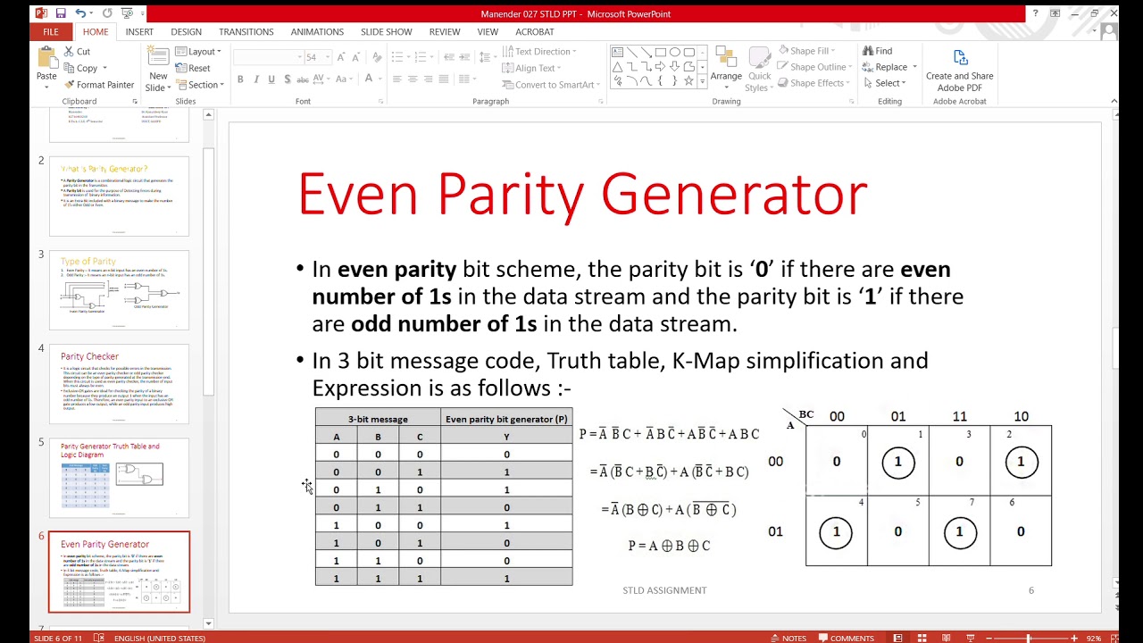 Parity generator and checker