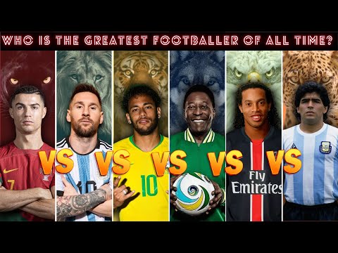 Comparison: Cristiano Ronaldo vs Lionel Messi vs Neymar Jr. vs Pele vs Ronaldinho vs Diego Maradona