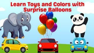 Best Learning Video for Toddlers | Learning Colors with Surprise Balloons! Fun Popping Game for Kids