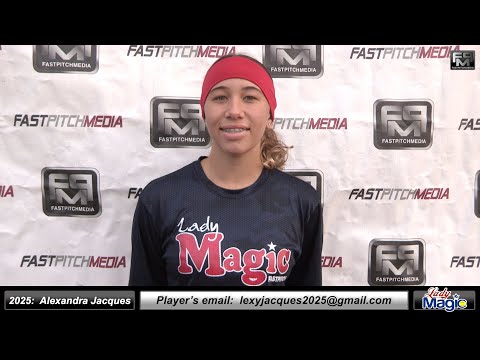 2025 Alexandra Jacques 4.0 GPA - Athletic Catcher & Outfield Softball Skills Video Lady Magic Boykin