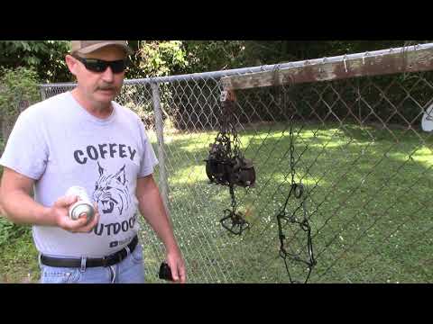 Spray painting a DUKE 160 body grip trap.