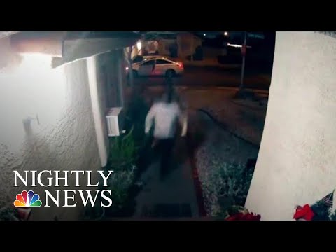 嫌犯被捕後，門鈴攝像頭拍下了毆打女子的畫面｜NBC晚間新聞報道。 (Suspect Arrested After Doorbell Camera Captures Beating Of Woman | NBC Nightly News)