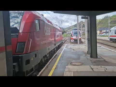 Abfahrt des nightjet 294+nightjet 40235 am 29.04.2023 in Schwarzach-St. Veit