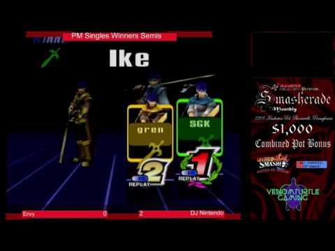 Smasherade 1 Project M Singles Winners Semis Envy vs DJ Nintendo