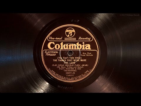 The Things That Were Made For Love • Paul Specht & His Orchestra (Victrola Credenza)