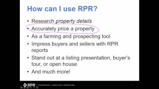 Getting Started with RPR® August 3, 2017