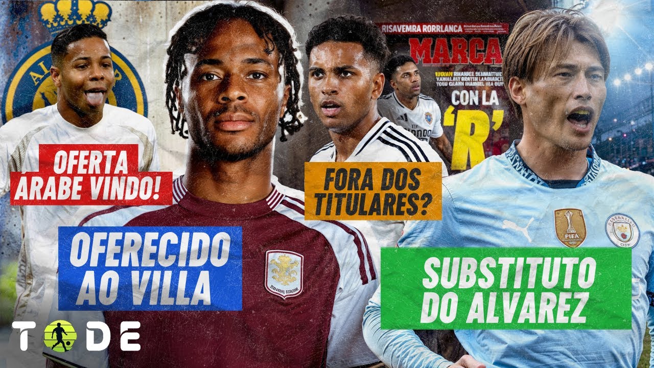 RODRYGO VIROU PROBLEMA no REAL? l STERLING FORA l GUARDIOLA DEFINE alvo do CITY l WESLEY e+