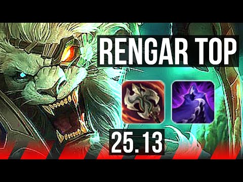 RENGAR vs AKALI (TOP) | 67% winrate | KR Grandmaster | 25.13