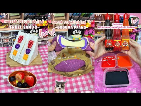 KOMPILASI MASAK SESUAI ABJAD F-G | TUTORIAL SAUS, ASMR ISI KULKAS KARDUS