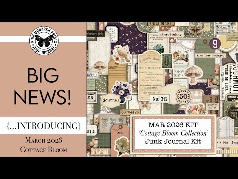 It's March! Say hello to the Cottage Bloom Collection! Check out what's in this junk journaling kit.