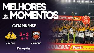 CRICIÚMA CAMPEÃO NOS PENALTIS - Criciúma 3 (8) x (7) 2 Camboriú - Melhores Momentos - Taça Acesc