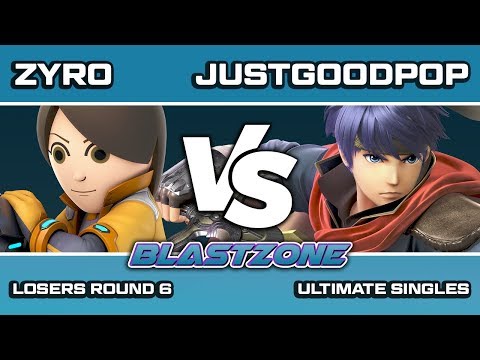 PSG Blastzone: Justgoodpop (Ike) vs Zyro (Pokemon Trainer/Mii Gunner)