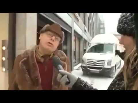 Alter Mann/Opa macht Reporterin fertig!