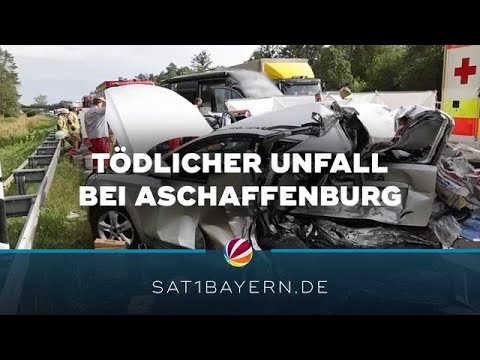Schwerer Unfall in Unterfranken: Zwei Menschen sterben auf A45