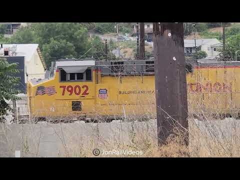 7/12/25 Pre: UP 7902 Small Flag Gevo among other power at Aurant yard