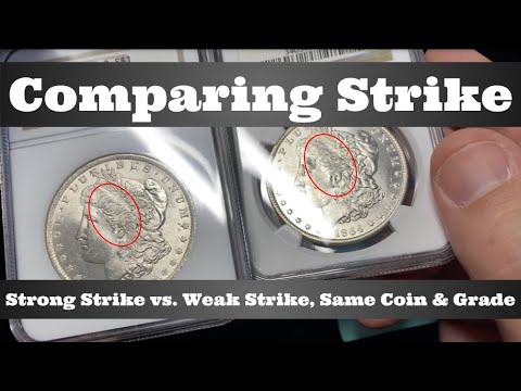 Coin Strike - Comparing Strong Strike vs. Weak Strike on Same Date & Grade (NGC MS64) Morgan Dollars