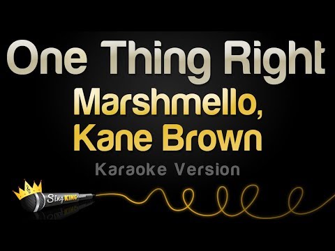 Marshmello &amp; Kane Brown - One Thing Right (Karaoke Version)