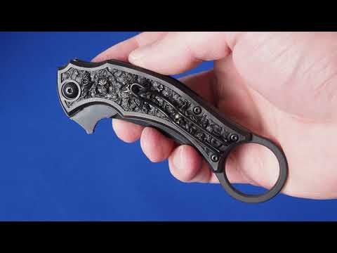 Bastinelli knives Mako Folder Bronze scales Dark Stonewash Fox Italy