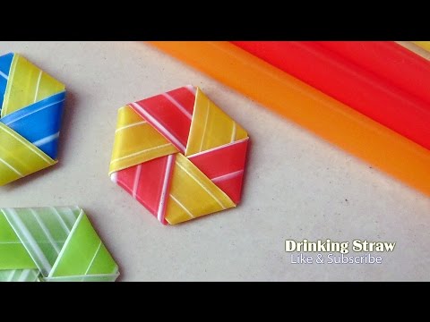 How to fold beautiful straw flowers - Make flowers straw - Drinking straw | DIY Art Straws