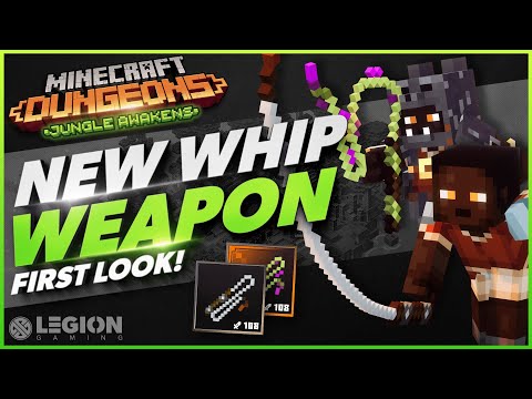 NEW Weapon - Vine Whip First Look | Minecraft Dungeons Jungle Awakens DLC