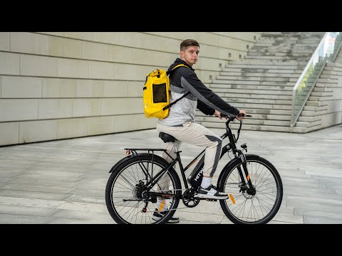 Elektrinis dviratis Hitway BK27, 28", 250W, 12Ah, juodas video