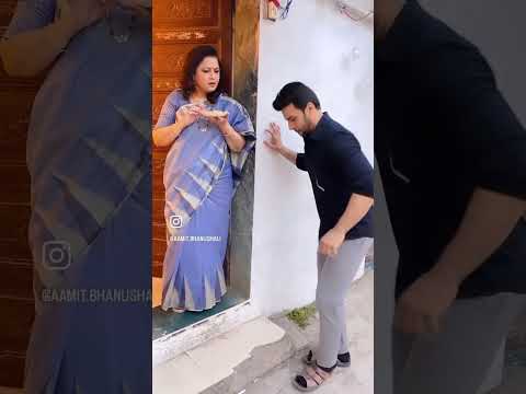 Tharla tar mag … mom and son …kalpana mamma with Arjun Subhedar… bechara bhookha hi reh gaya