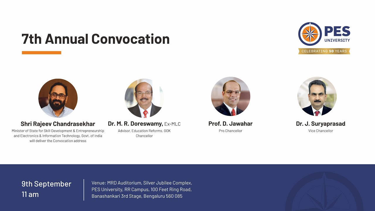 Seventh Annual Convocation of PES University
