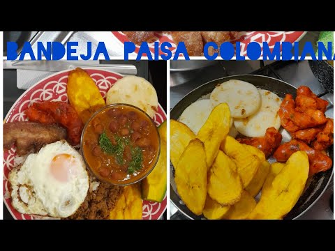 como hacer una bandeja paisa /paso a paso...