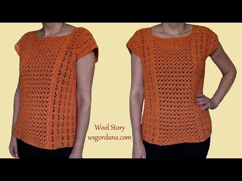 DIY Crochet Summer blouse - two patterns (Heklana bluza)