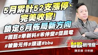 5月累計52支漲停、完美收官!鎖定6月佈局新方向…#國巨#華新科#禾伸堂#信昌電#被動元件#順達#bbu｜小武哥投資事務所｜陳武傑