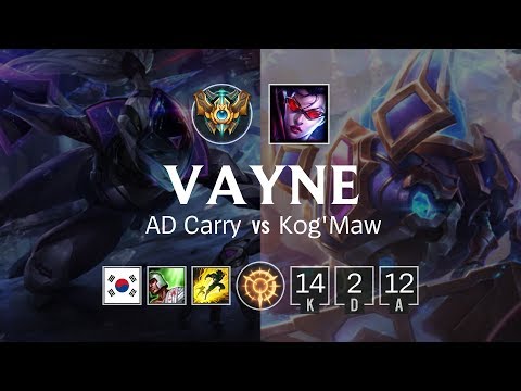 Vayne ADC vs Kog'Maw - KR Master Patch 8.24