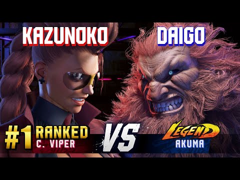 SF6 ▰ KAZUNOKO (#1 Ranked C.Viper) vs DAIGO (Akuma) ▰ High Level Gameplay