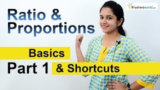 Aptitude Made Easy - Ratio &amp; Proportions -1, Basics and Methods, Shortcuts, Tricks