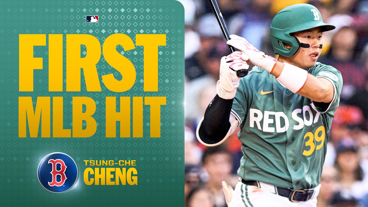 Tsung-Che Cheng collects his first MLB hit! 👏 | MLB Highlights (Red Sox vs. Yankees)