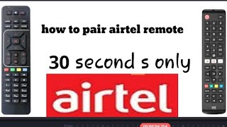 airtel remote pairing | how to remote pair | airtel digtal tv