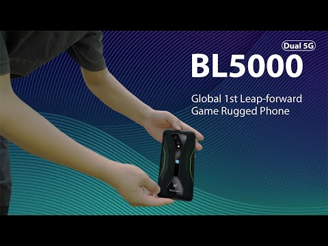 Blackview BL5000 5G 8 / 128GB Dviejų SIM kortelių išmanusis telefonas, juoda ir žalia (BL5000-GN / BV) video