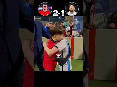 Cristiano Ronaldo Jr vs Leo Messi Jr - THE GOATS🔥☠️ #footballshorts #football #shorts