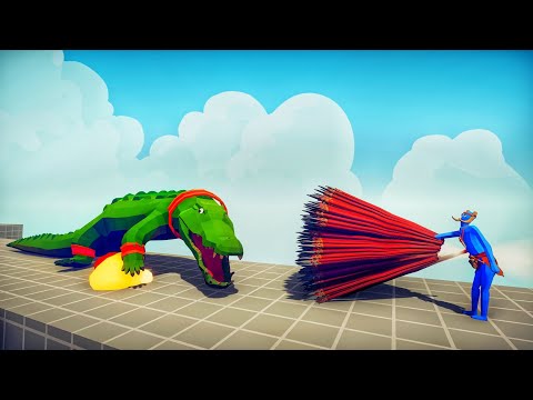 GIANT CROCODILE vs EVERY GOD - Totally Accurate Battle Simulator TABS