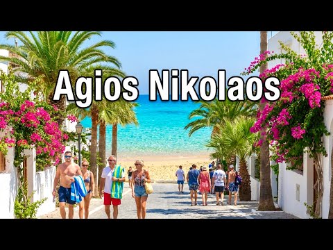 Agios Nikolaos Crete Walking Tour 🇬🇷 | 4K City Walk, Lake Voulismeni, Old Town