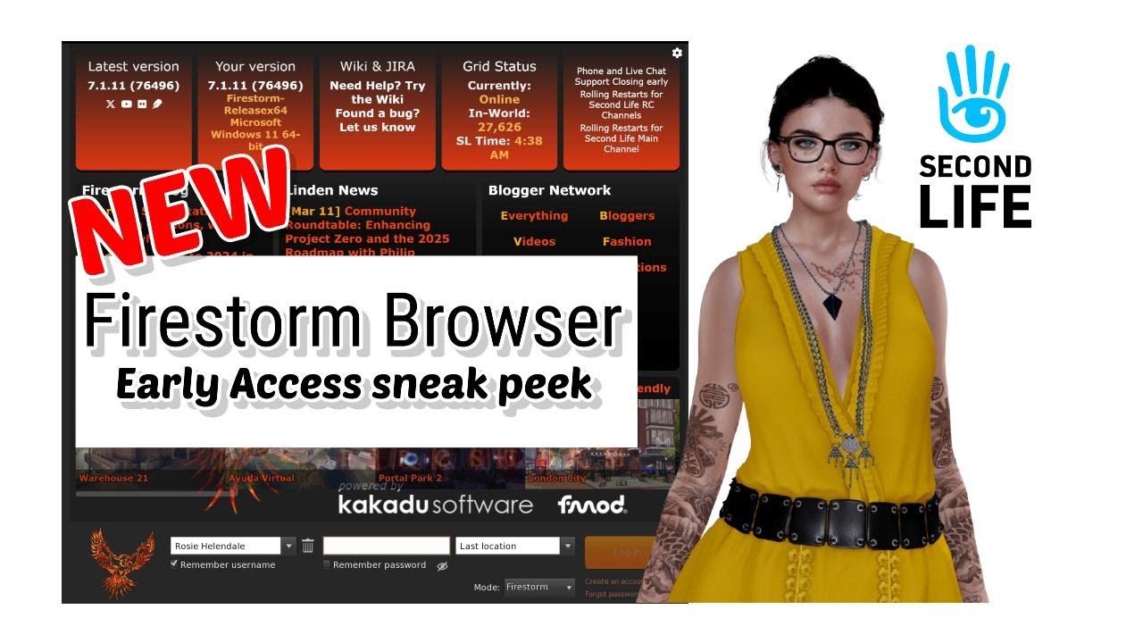 Second Life 2025 - Firestorm Web Browser - Sneak Peek!