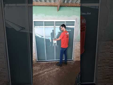 porta de vidro quatro folhas blindex #vidracaria #vidrostemperado #casa #vidracaria #box #obra