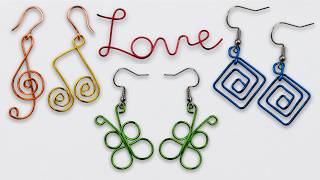 Colorful Aluminum Wire Earrings & Charms DIY Tutorial
