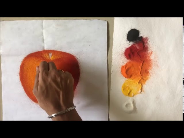 Learn portrait rangoli design by ganesh khare