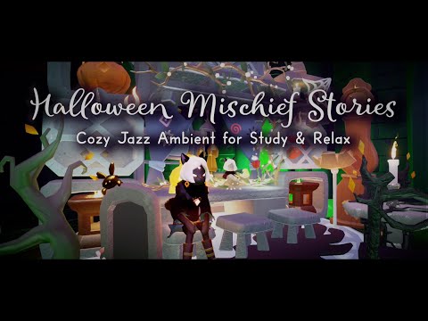 Halloween Mischief Stories 🎃✨ | Cozy Jazz Ambient for Study & Relax 🕯🌙| Sky BGM