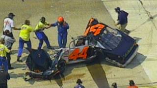 Mike Harmon&#39;s Car Torn Apart in Crash at Bristol.  O...