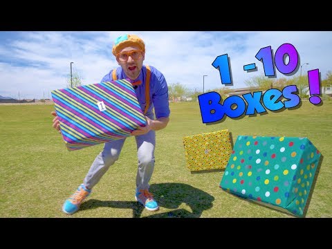 Blippi Teaches Numbers 1 to 10 for Children | Surprise Boxes!