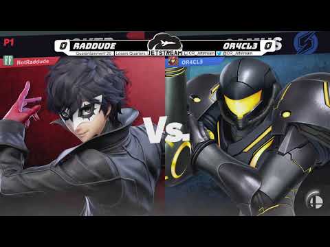 Quarantainment 20 Losers Quarters - RadDude (Joker) Vs. OR4CL3 (Samus) Smash Ultimate - SSBU